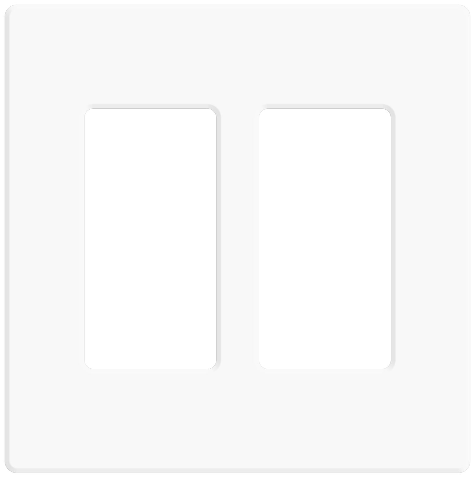 Lutron Claro White 2 Gang Screwless Faceplate