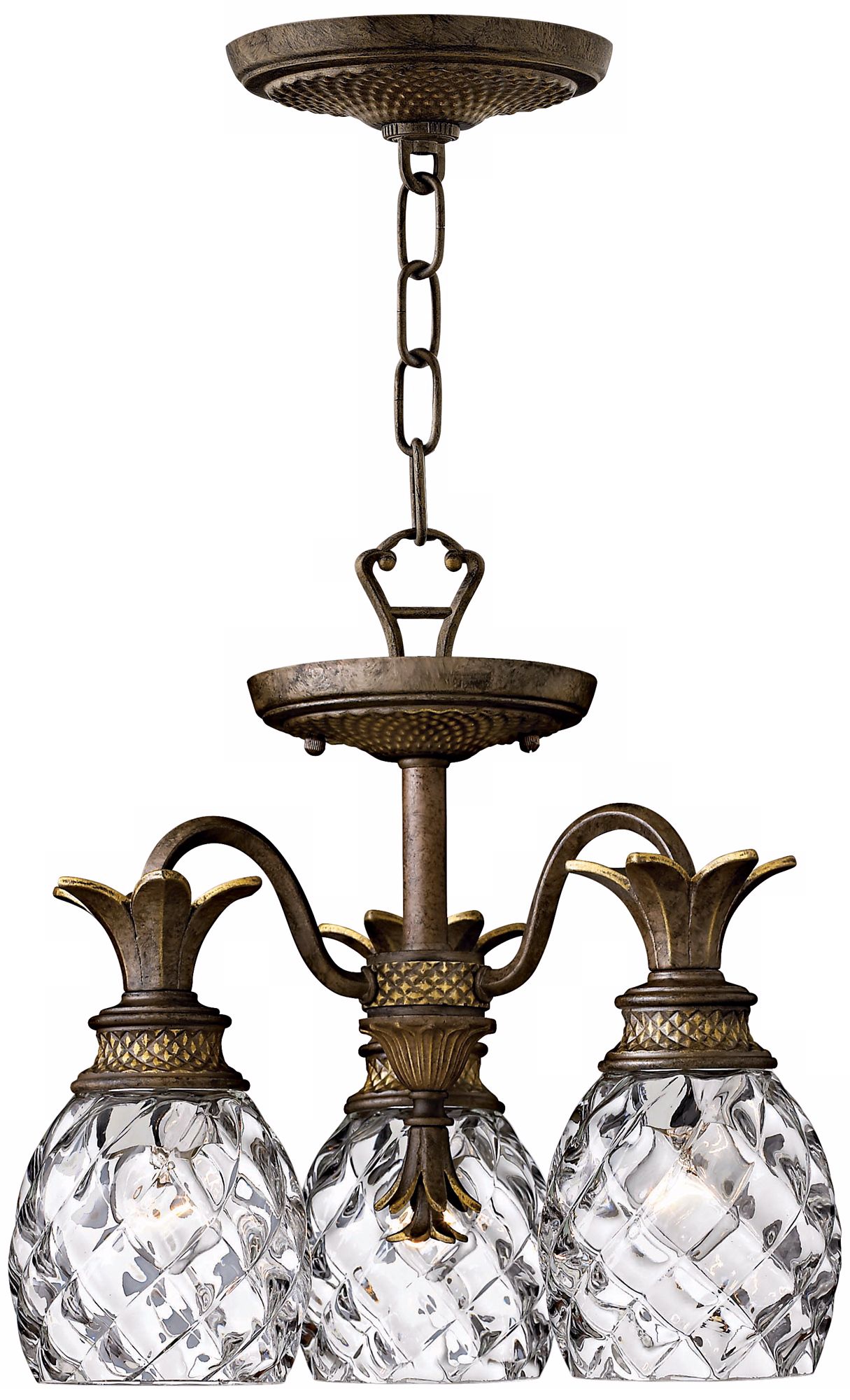 Hinkley Plantation 3-Light 15" Wide Pearl Bronze Chandelier