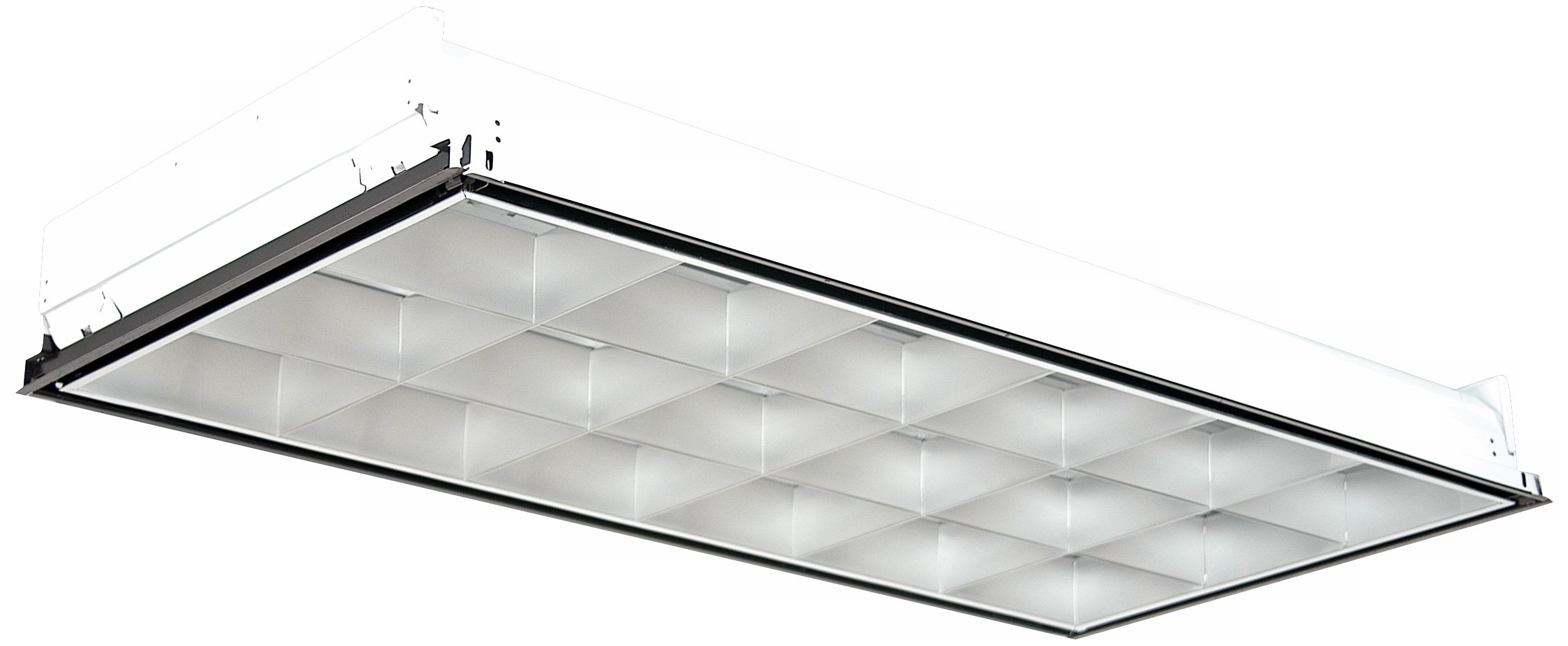 White Finish 24" High 49" Wide Fluorescent Troffer