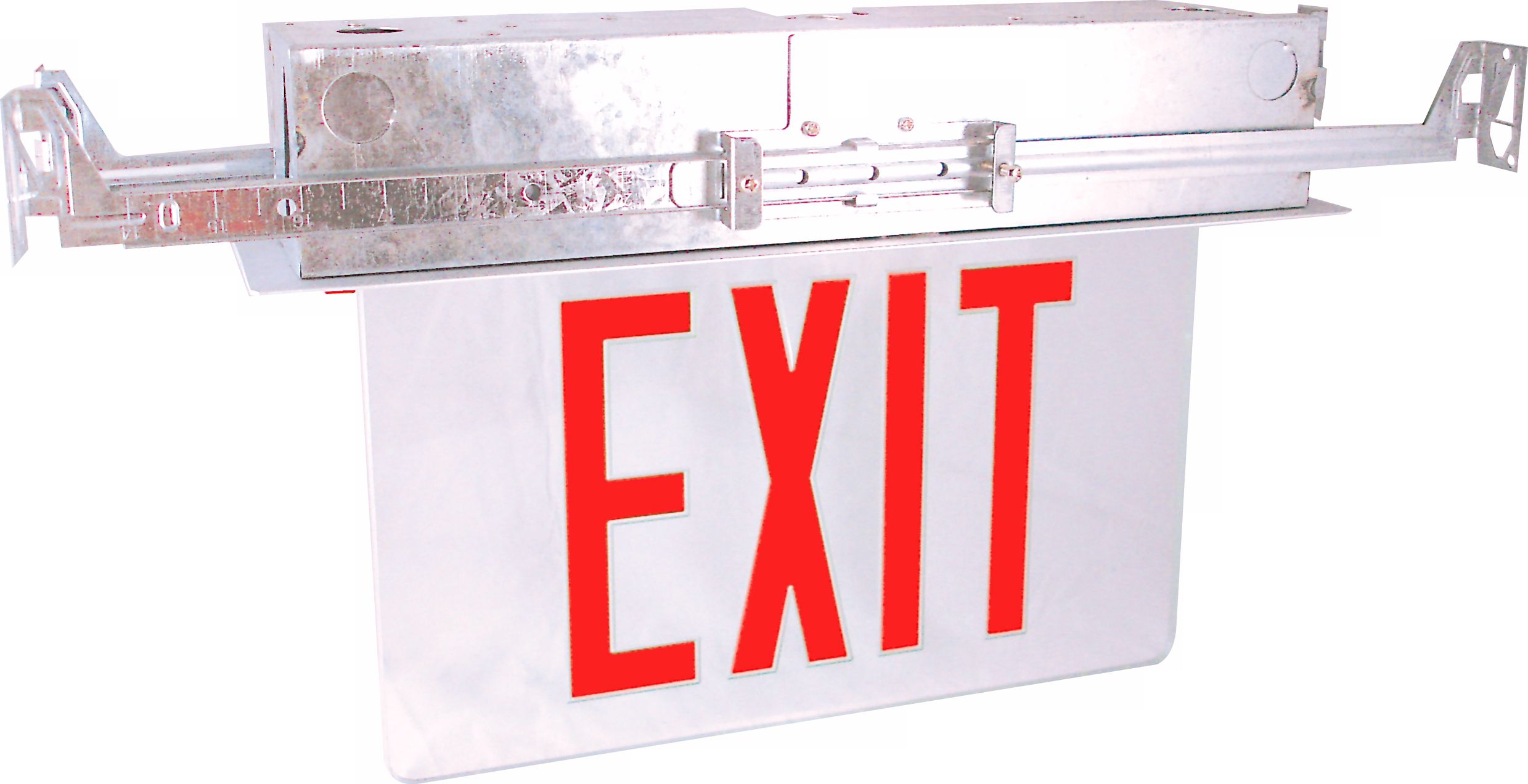 Recessed LED Red Exit Sign