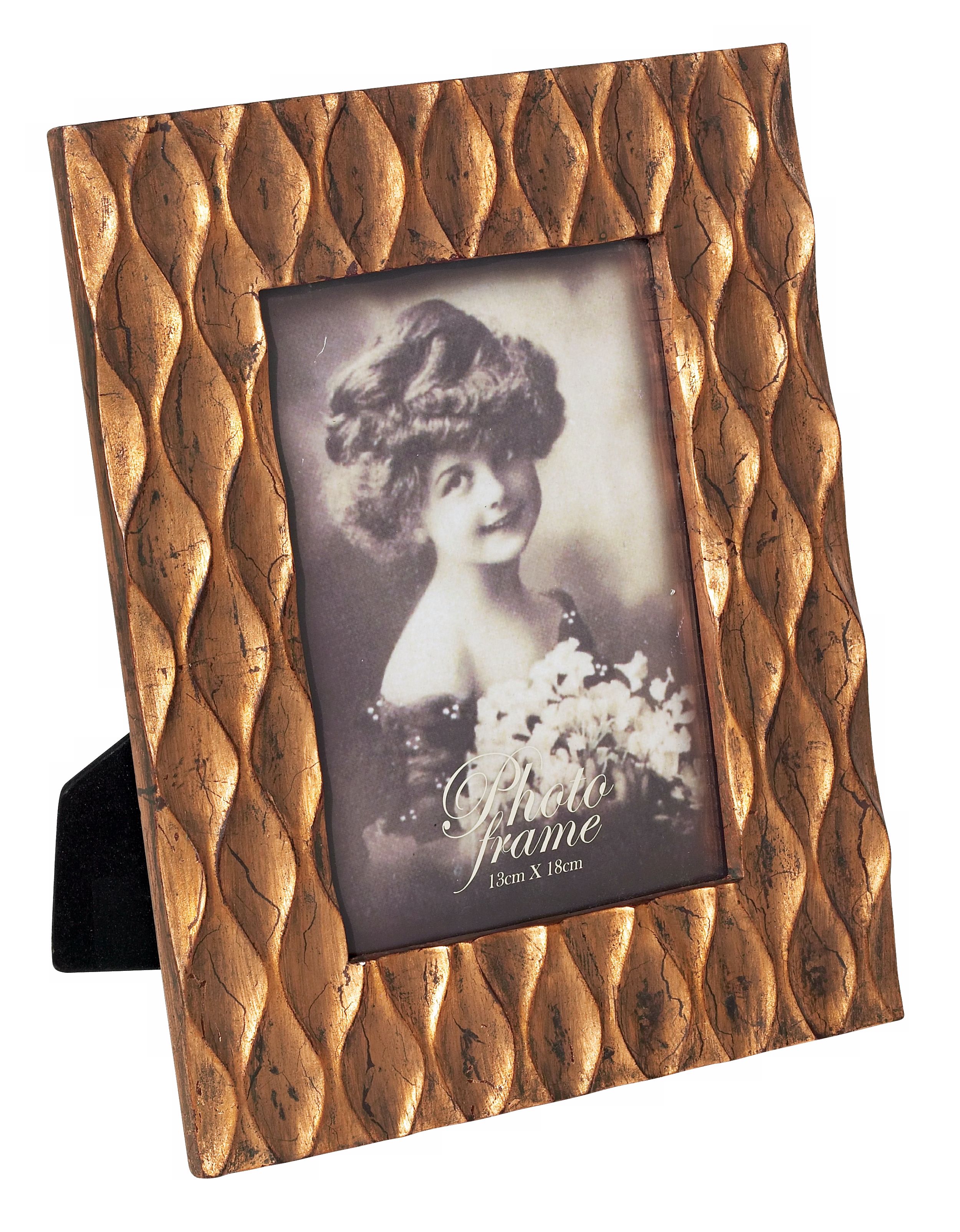 Gold Ripple Pattern Picture Frame