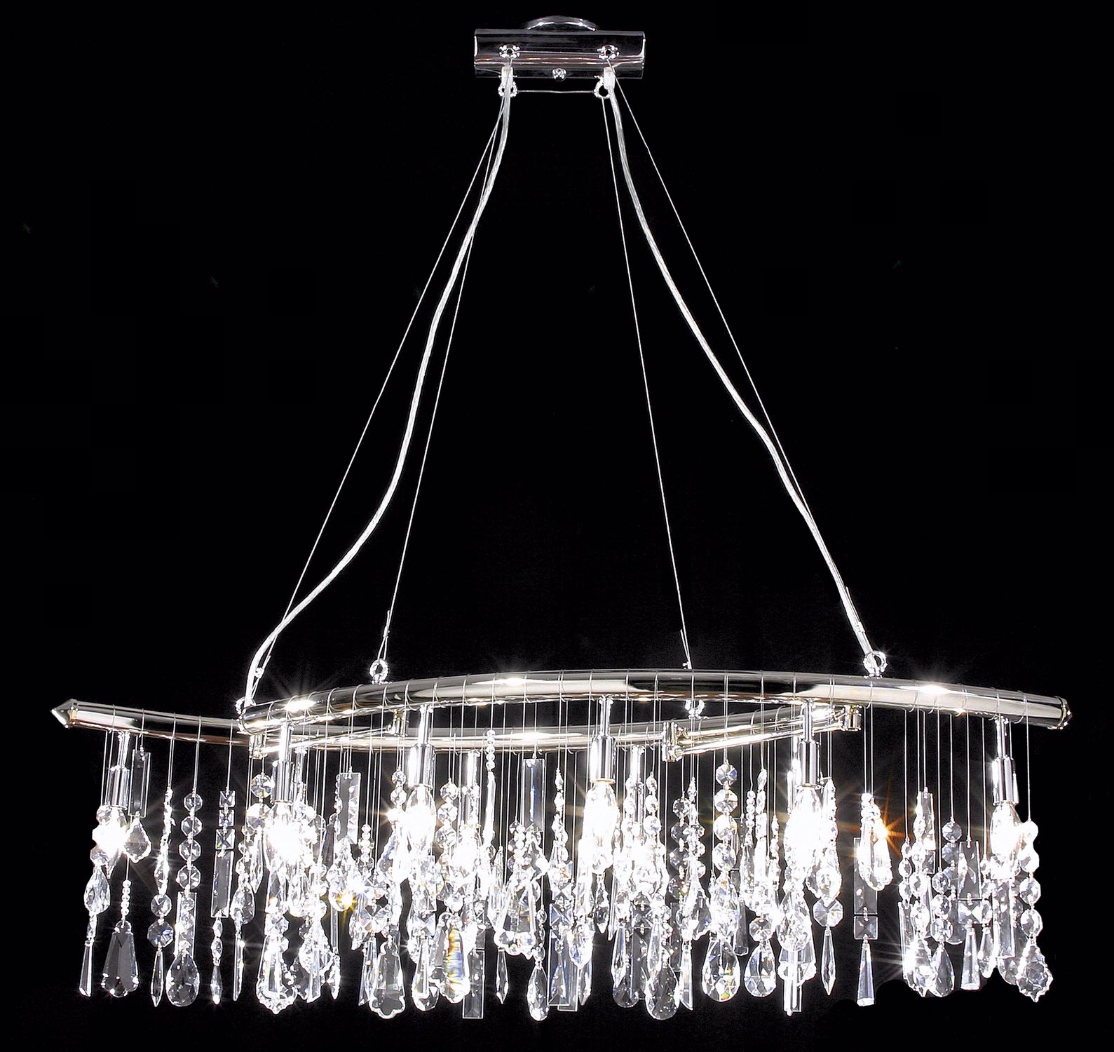 James R. Moder Adjustable Broadway Oval Chandelier