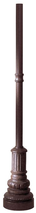 Vintage Rust 96" High Outdoor Lighting Post with Base