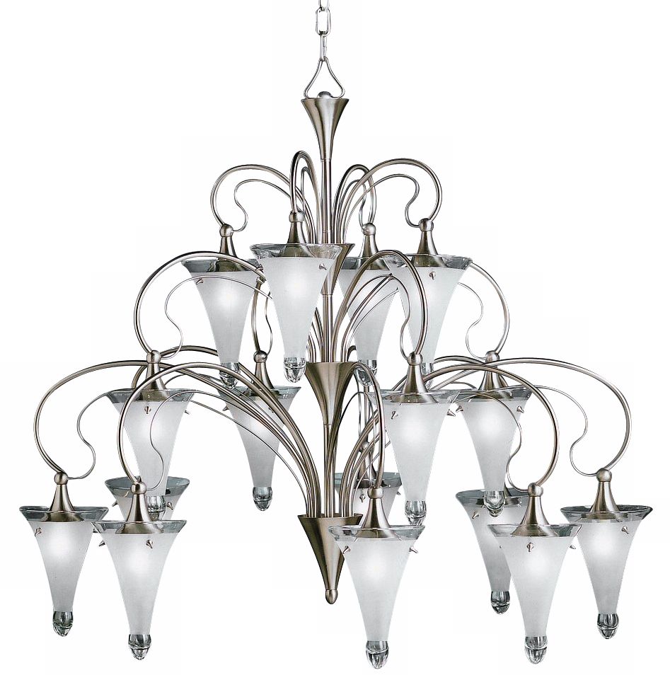 Fontaine Brushed Nickel 41" Wide Brushed Nickel Chandelier