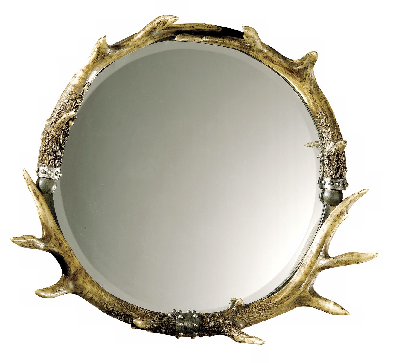Stag Horn Faux Antler 26" Wide Wall Mirror