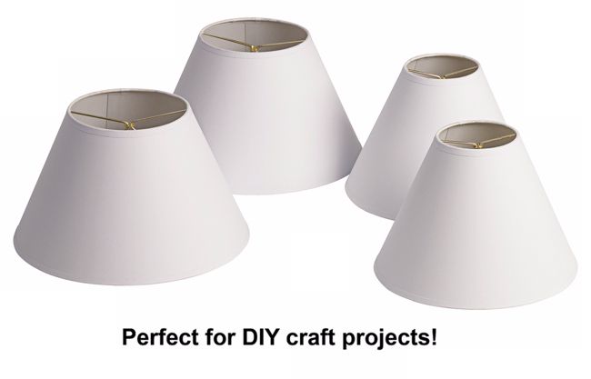 Kathy Ireland Set of 4 White Paper Shades (Clip-On)