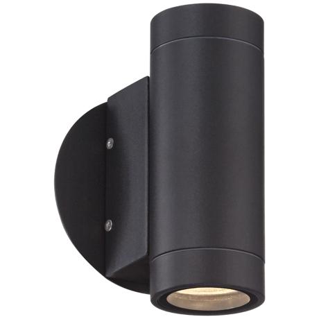 Possini Euro Design Black Outdoor LED Up and Down Wall Light - #4C890 www.lampsplus.com