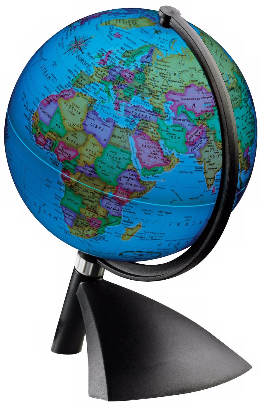 Terenne Illuminated Black Desk Globe