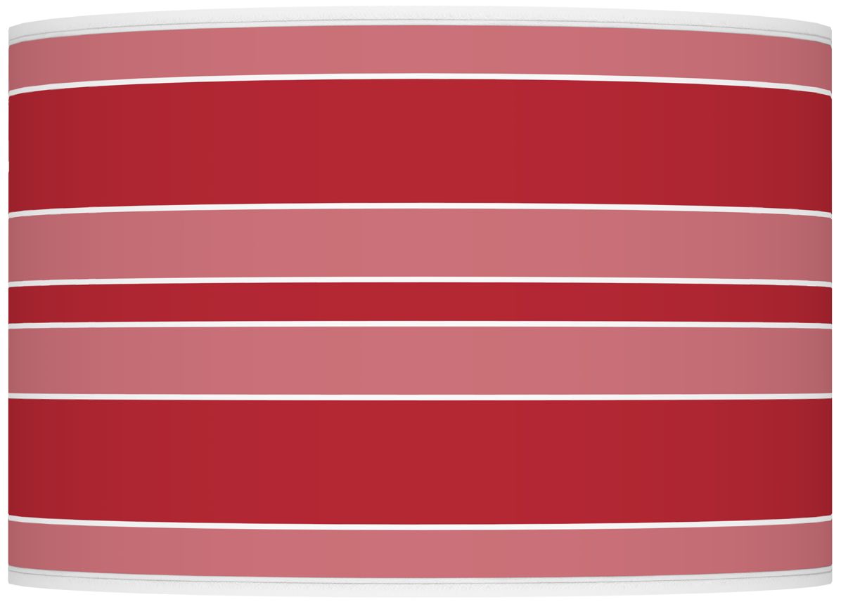 Ribbon Red Bold Stripe Ovo Table Lamp
