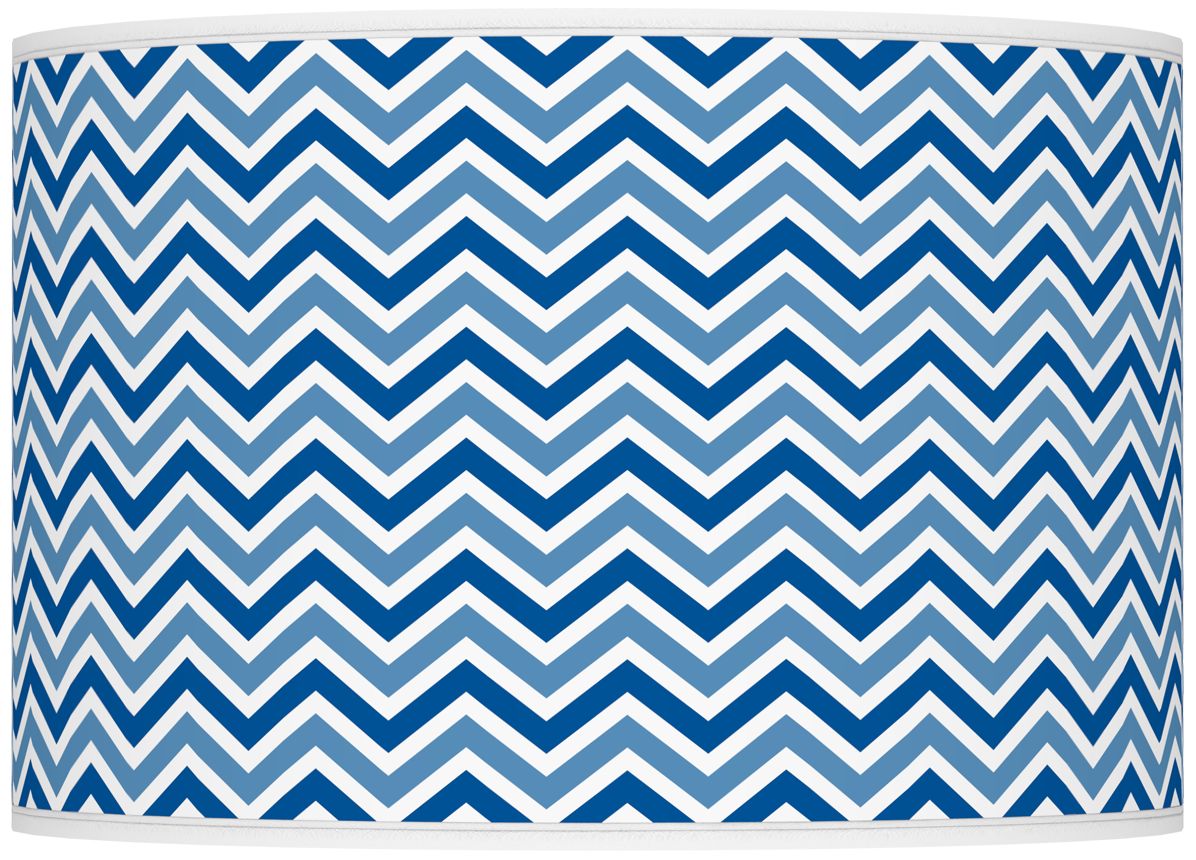 Hyper Blue Narrow Zig Zag Ovo Table Lamp