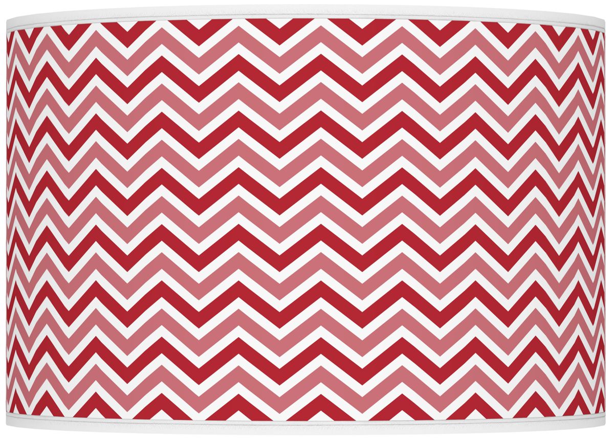 Ribbon Red Narrow Zig Zag Ovo Table Lamp