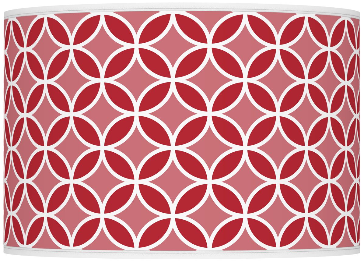 Ribbon Red Circle Rings Ovo Table Lamp