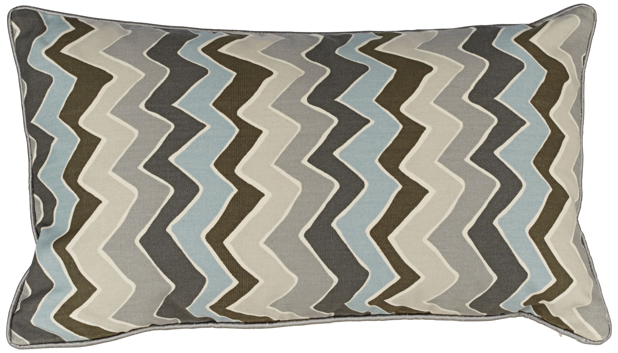 Serpentine Grey 20" Wide Lumbar Pillow