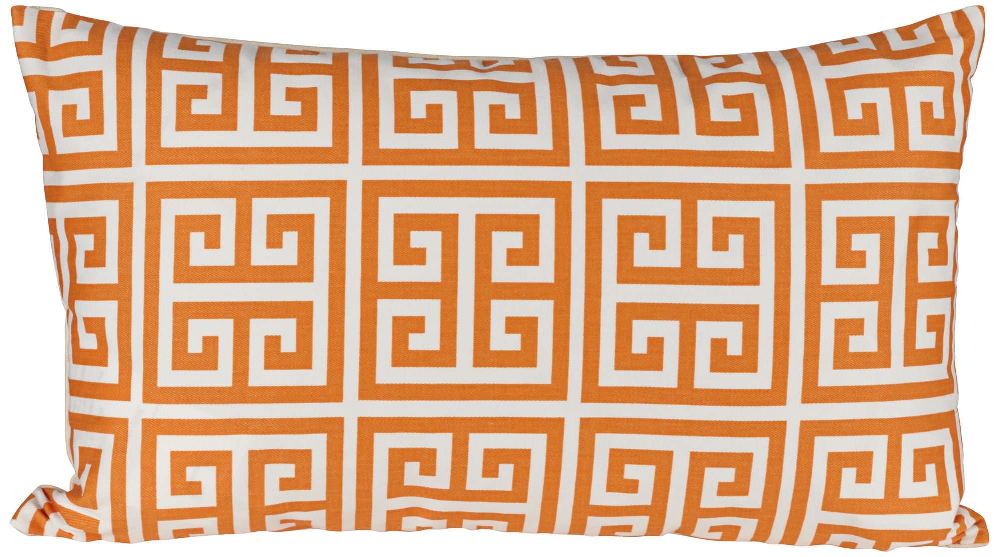 Riddle 20" Wide Orange Lumbar Pillow