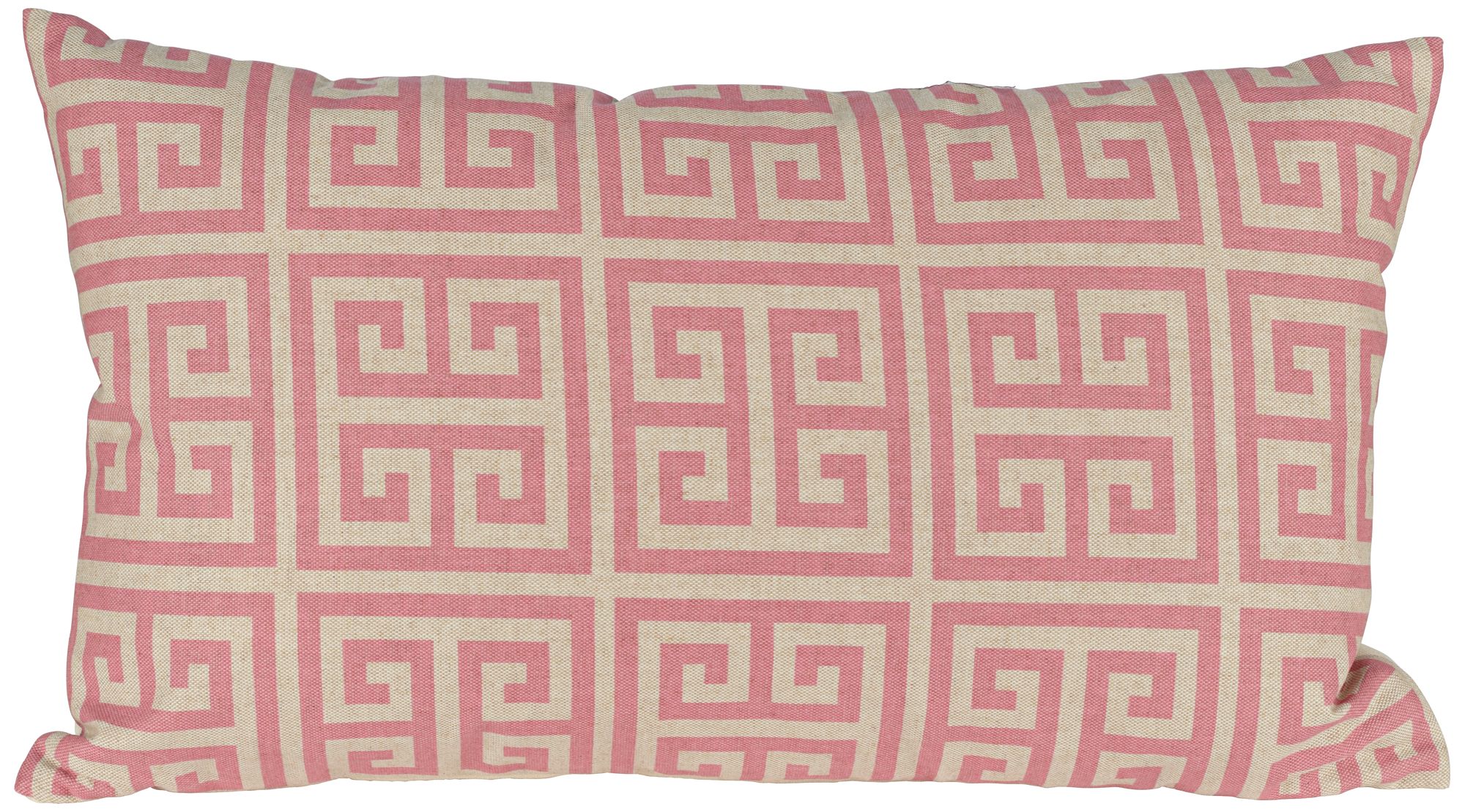 Riddle 20" Wide Pink Lumbar Pillow