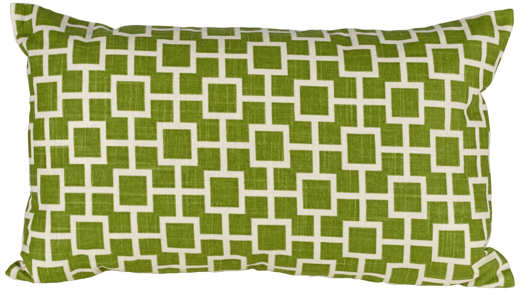 Cube 20" Wide Green Lumbar Pillow