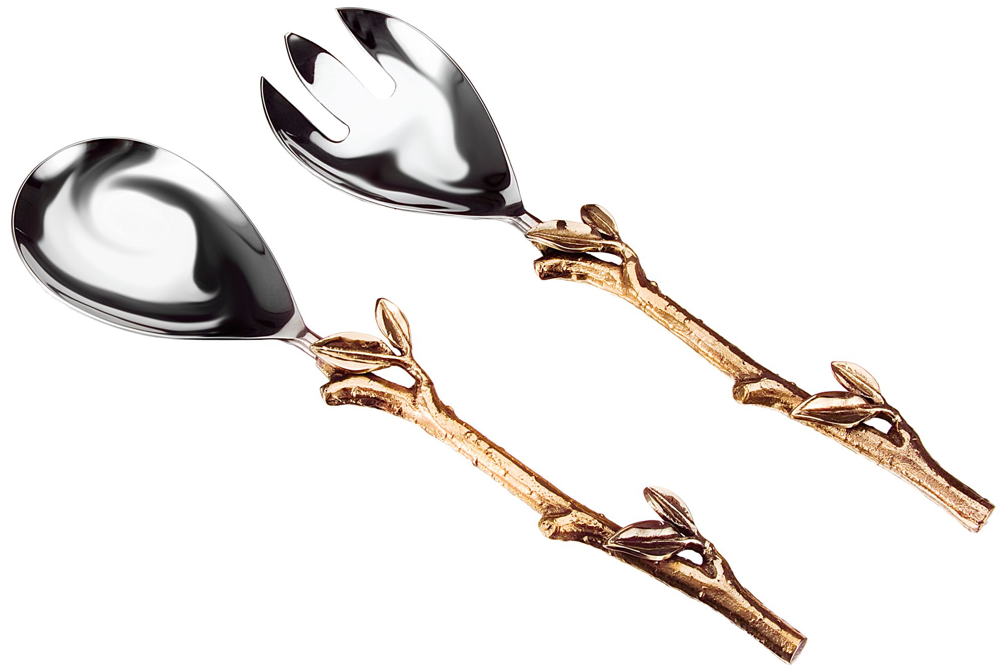 Godinger Leaf 2-Tone Salad Set