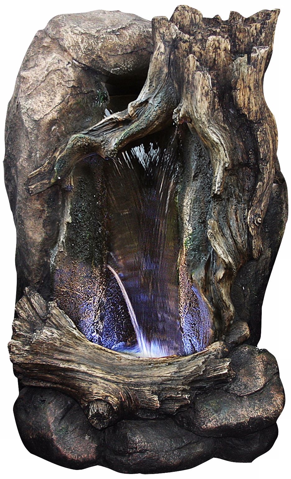 Tree Trunk 12" Wide LED Tabletop Indoor - Outdoor Fountain