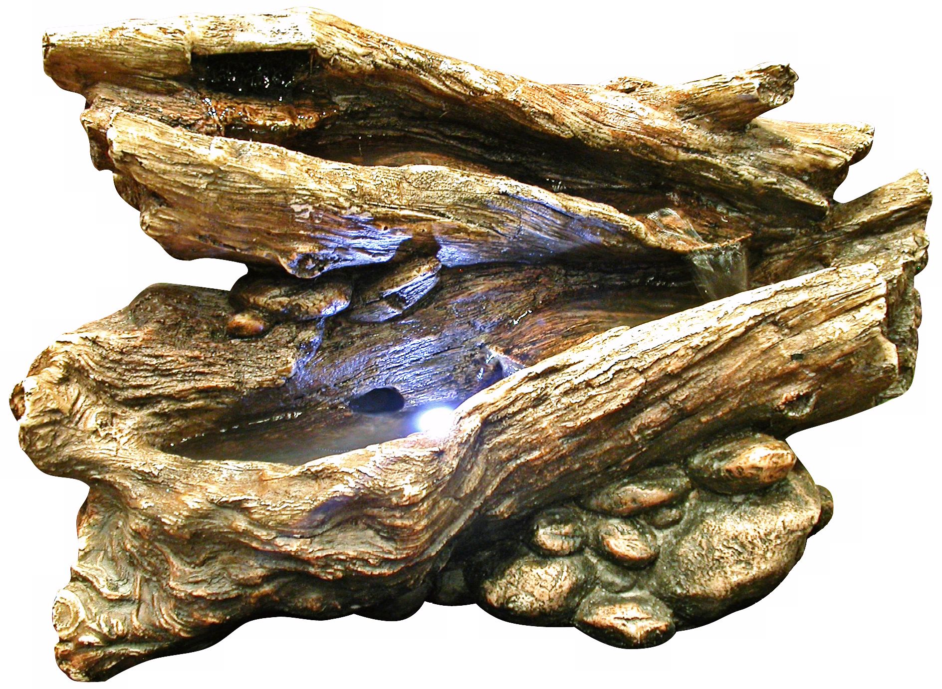 Seneca Tree Trunk Indoor - Outdoor Tabletop LED Fountain