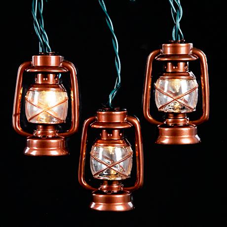 Copper Color Lantern 10-Light Set - #4G362 www.lampsplus.com