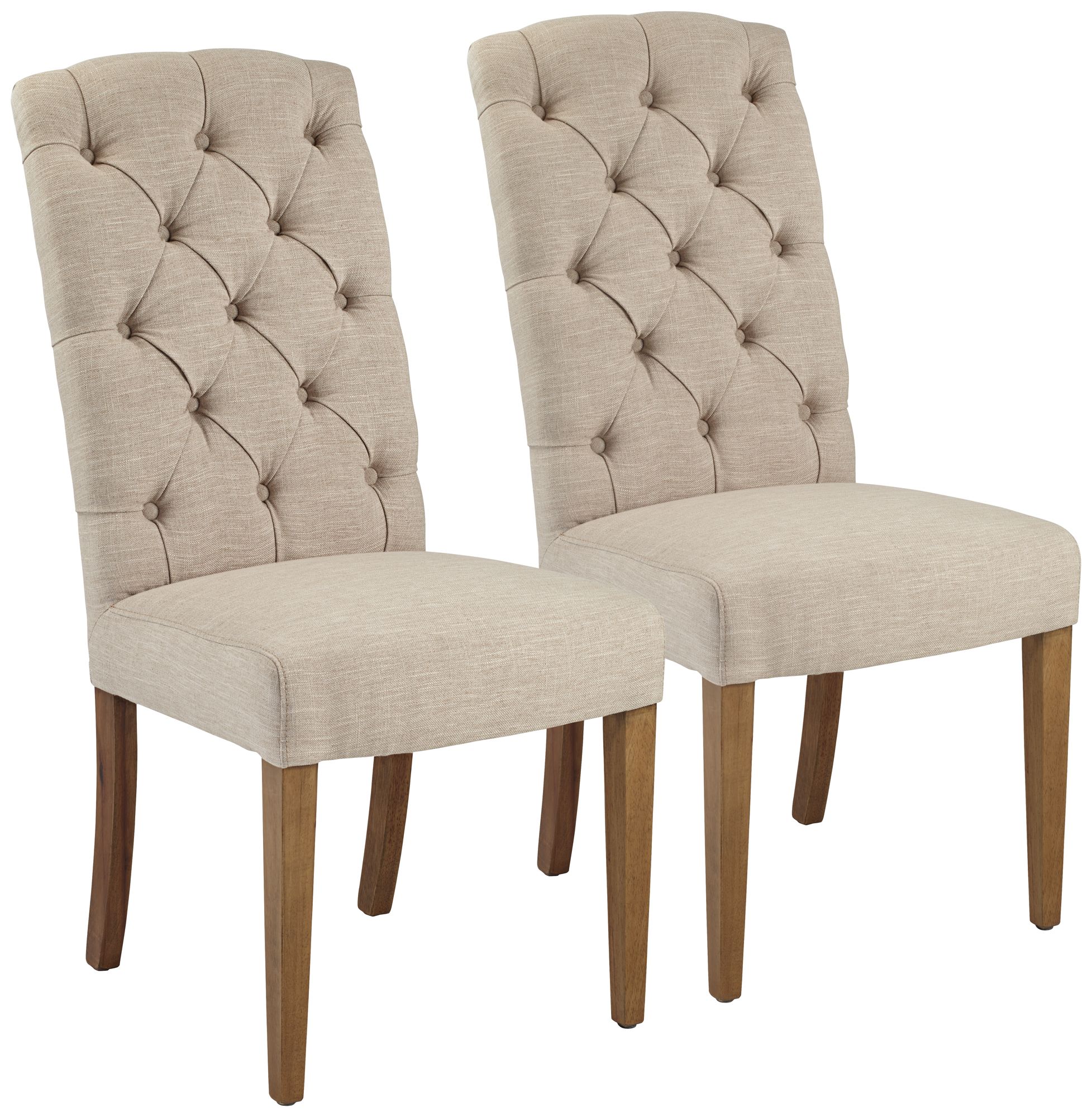 Linen Dining Room Chairs Lydia Natural Linen Dining Side Chair Set of 2