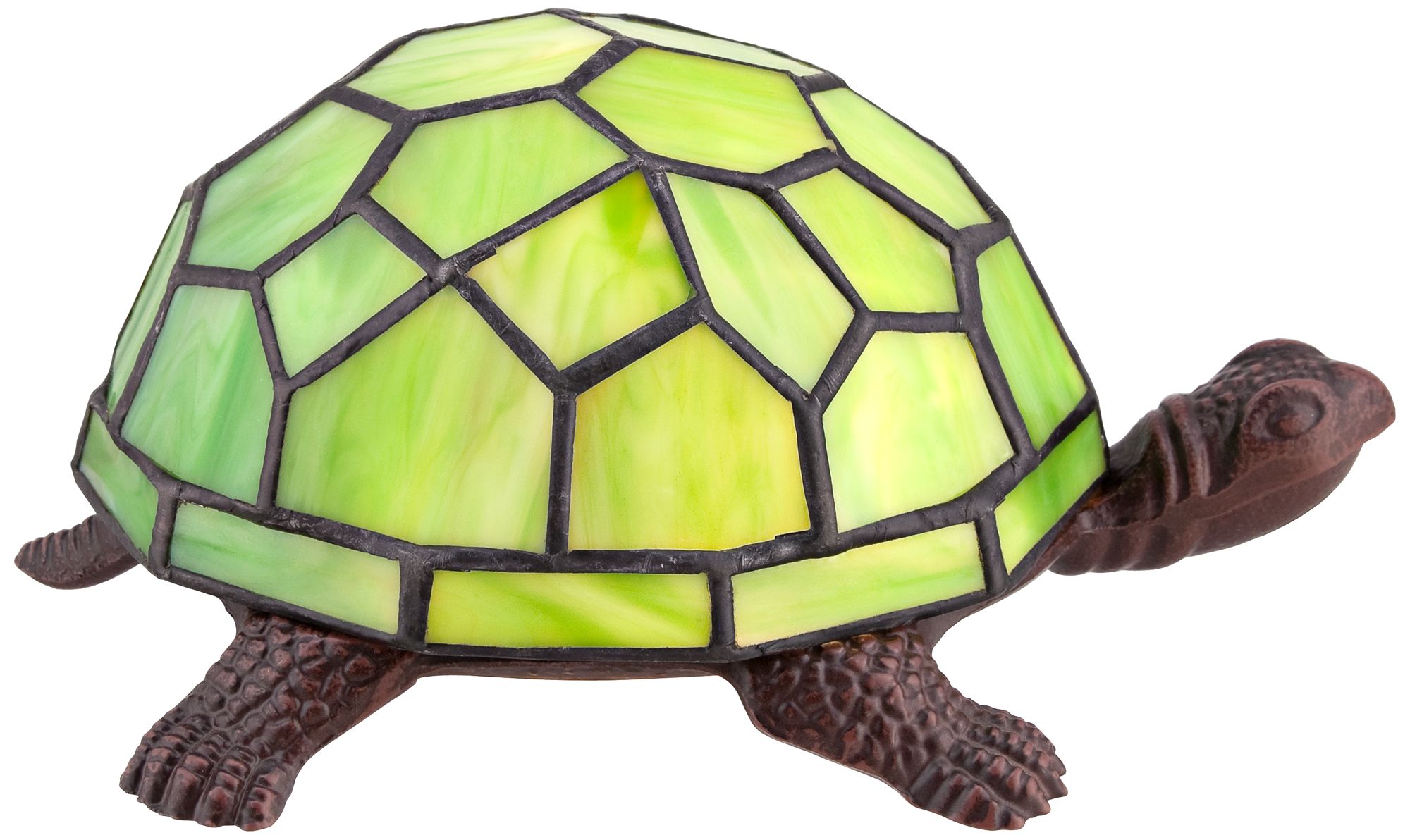 Green Tiffany Shell Turtle Accent LED Lamp