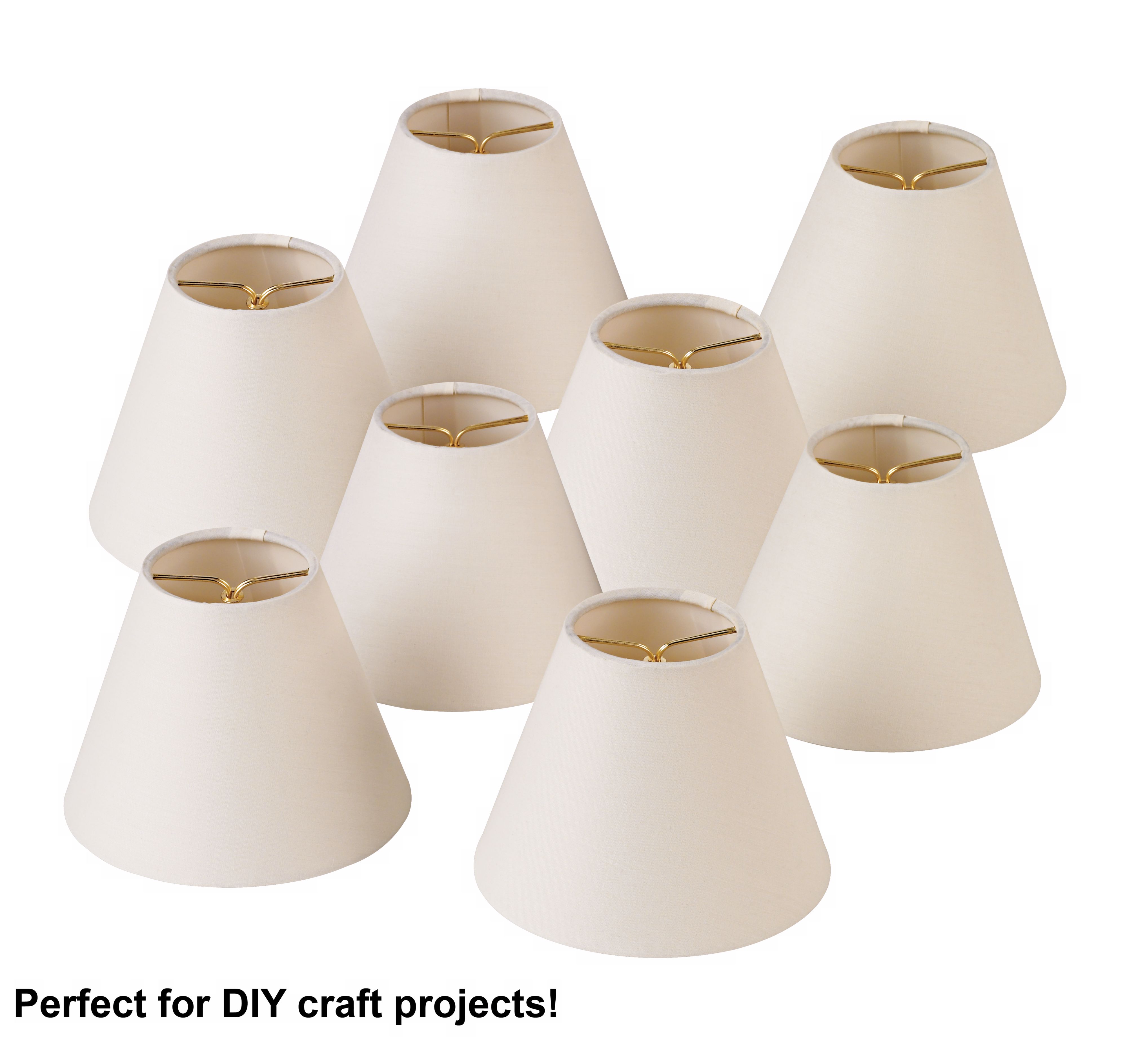 Kathy Ireland Set of 8 Off-White Shades 3x6x4.5 (Clip-On)