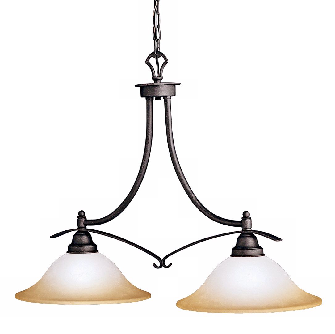 Pomeroy Collection Black 2-Light Island Chandelier