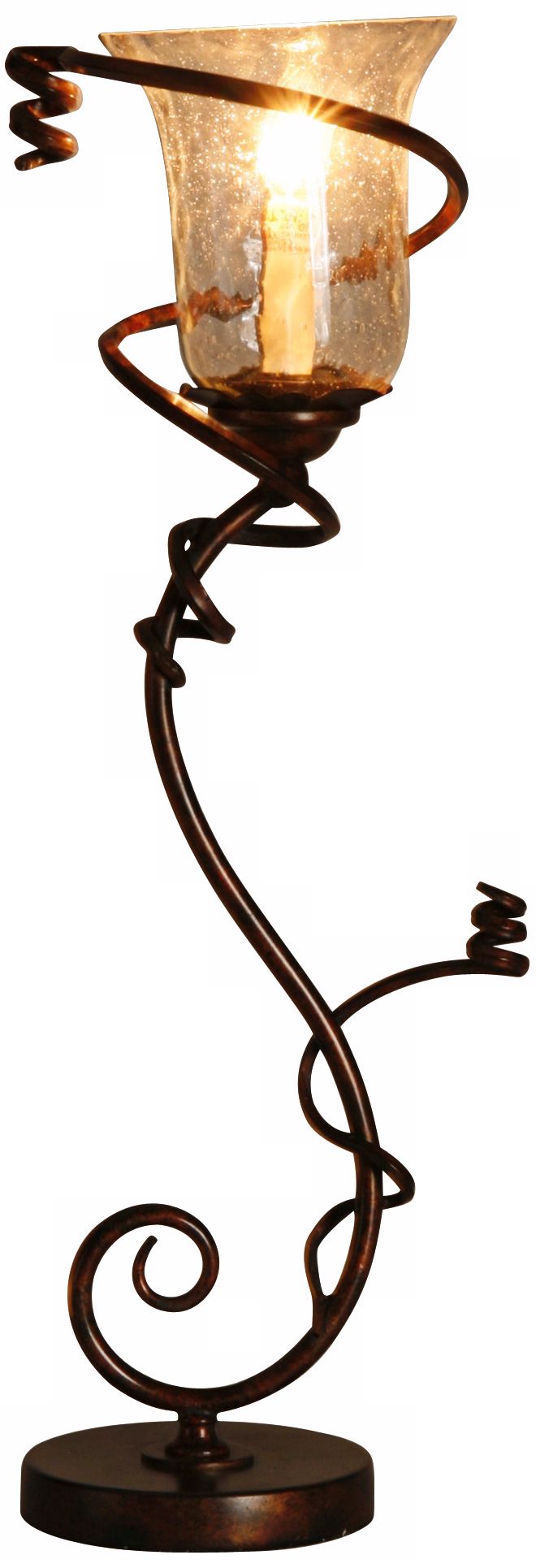 Raschella Wrought Iron Uplight Table Torchiere Lamp