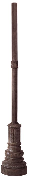 Antique Bronze 96" High Outdoor Lighting Post with Base