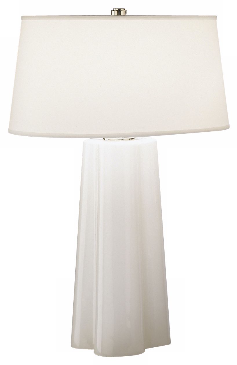 Robert Abbey Wavy Collection White Cased Glass Table Lamp