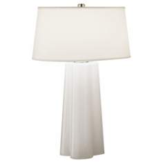 Robert Abbey Wavy Collection White Cased Glass Table Lamp
