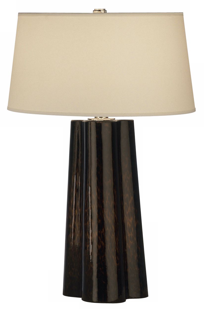 Robert Abbey Wavy Collection Brown Amber Table Lamp