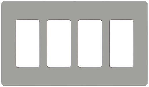 Lutron Claro 4 Gang Screwless Faceplate