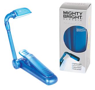 Mighty Bright Blue Clip On Book Reading Light 50824