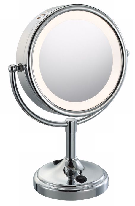 Aptations Lighted Chrome Vanity Stand 15" High Mirror