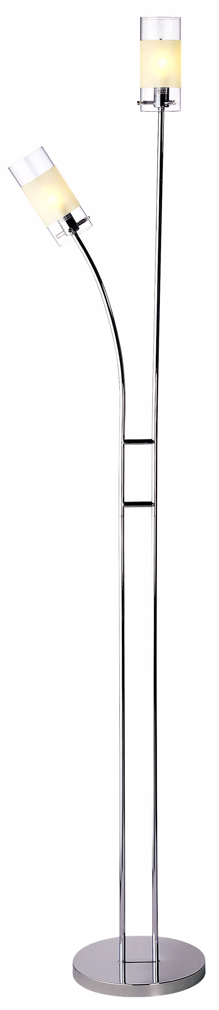 Lite Source Frosted Shade Cylinder Floor Lamp