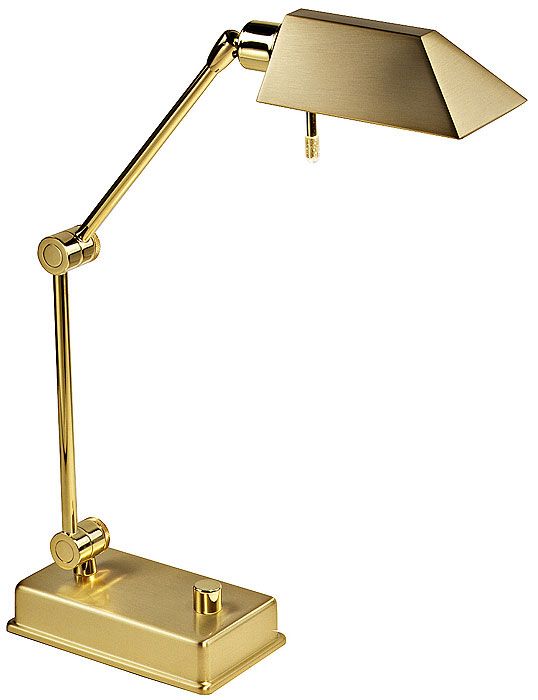 Holtkoetter Pharmacy Polished Brass Halogen Desk Lamp