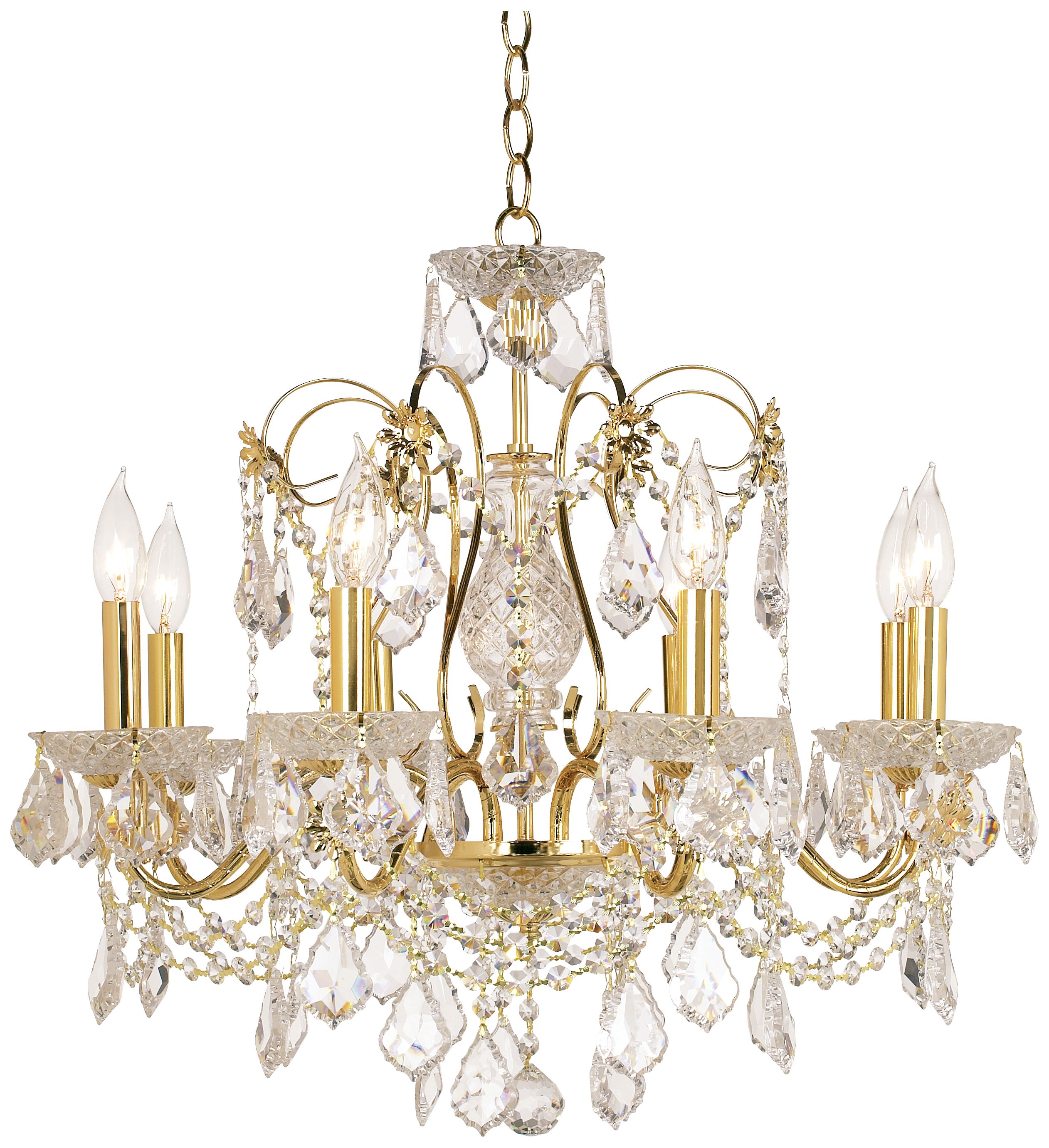 James R. Moder Belle Wave Eight Light Chandelier
