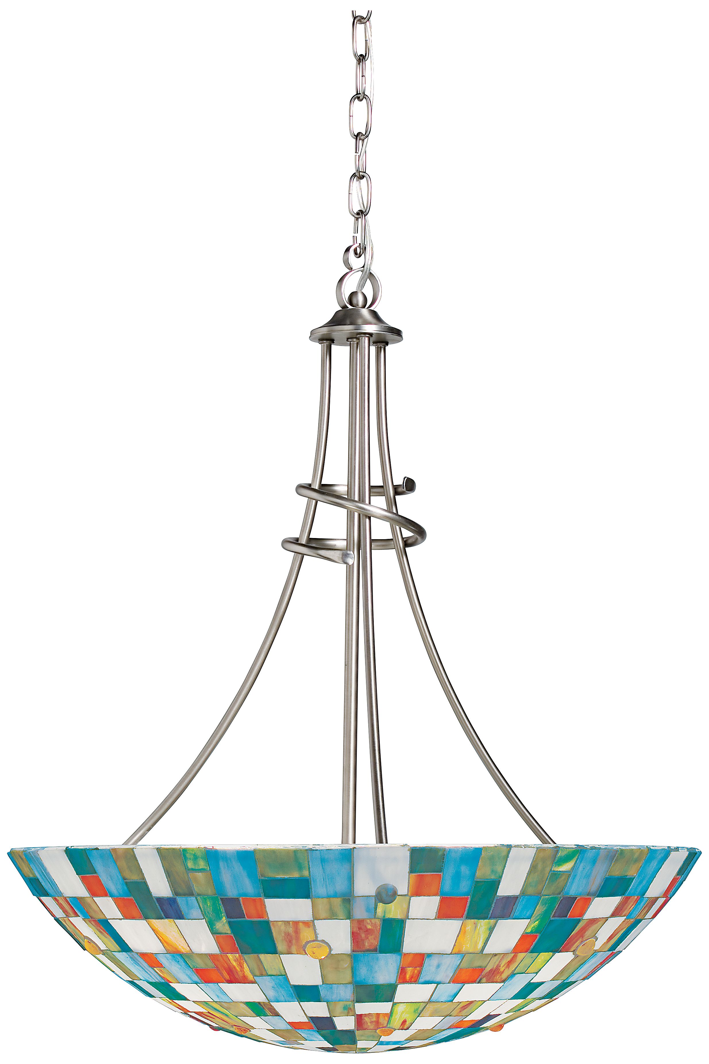 Mosaic Art Glass 23 1/2" Wide Pendant Light