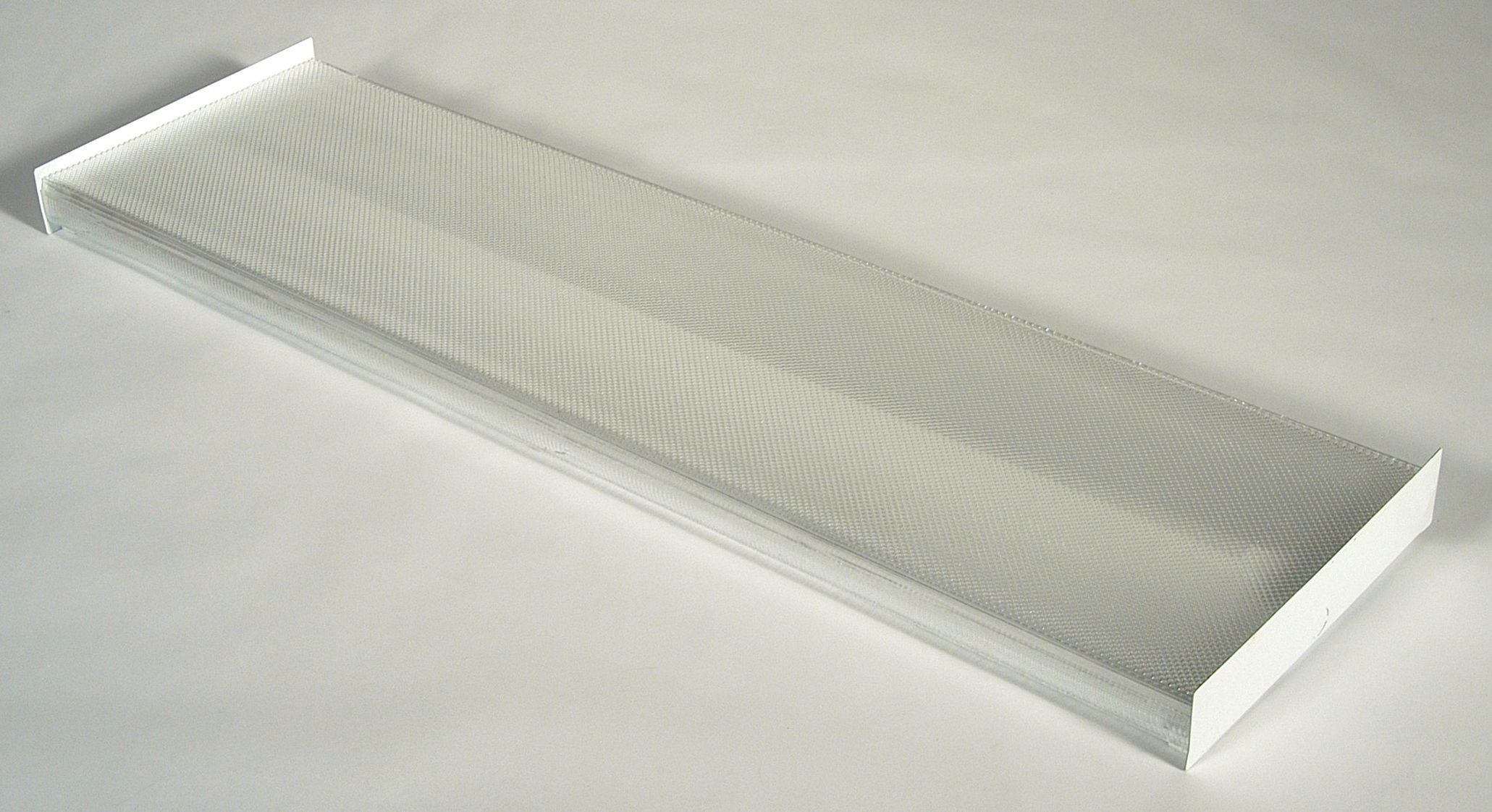 White Finish 48" Wide Prismatic Diffuser Ceiling Light