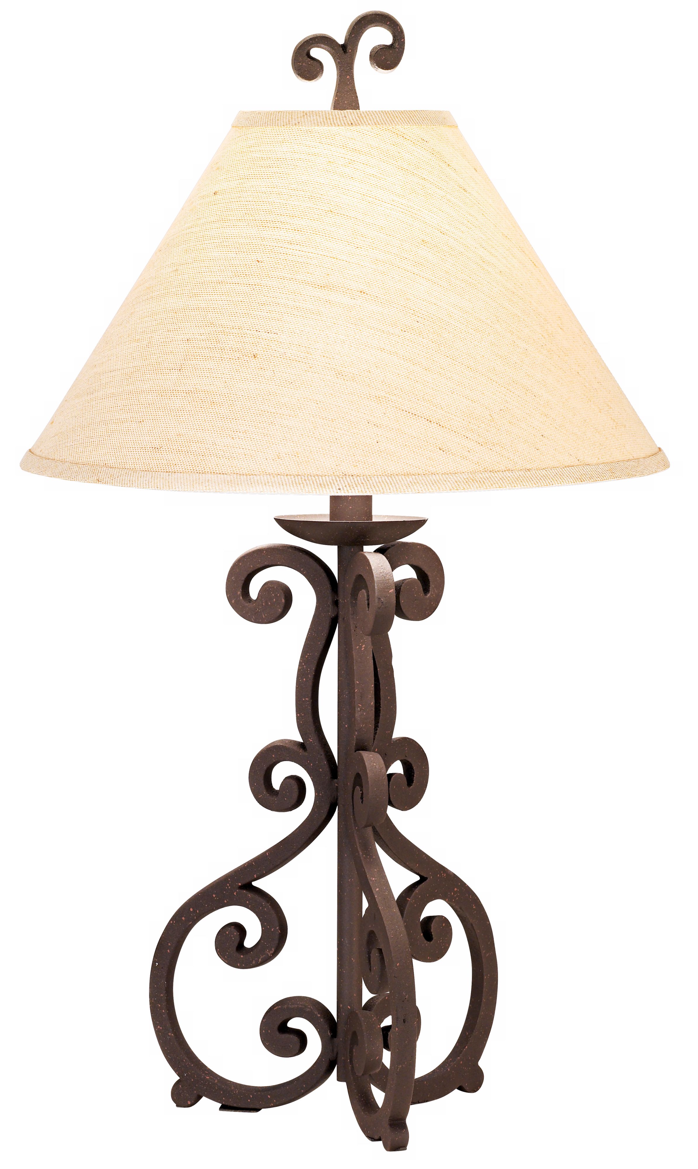 High Iron Scroll Table Lamp