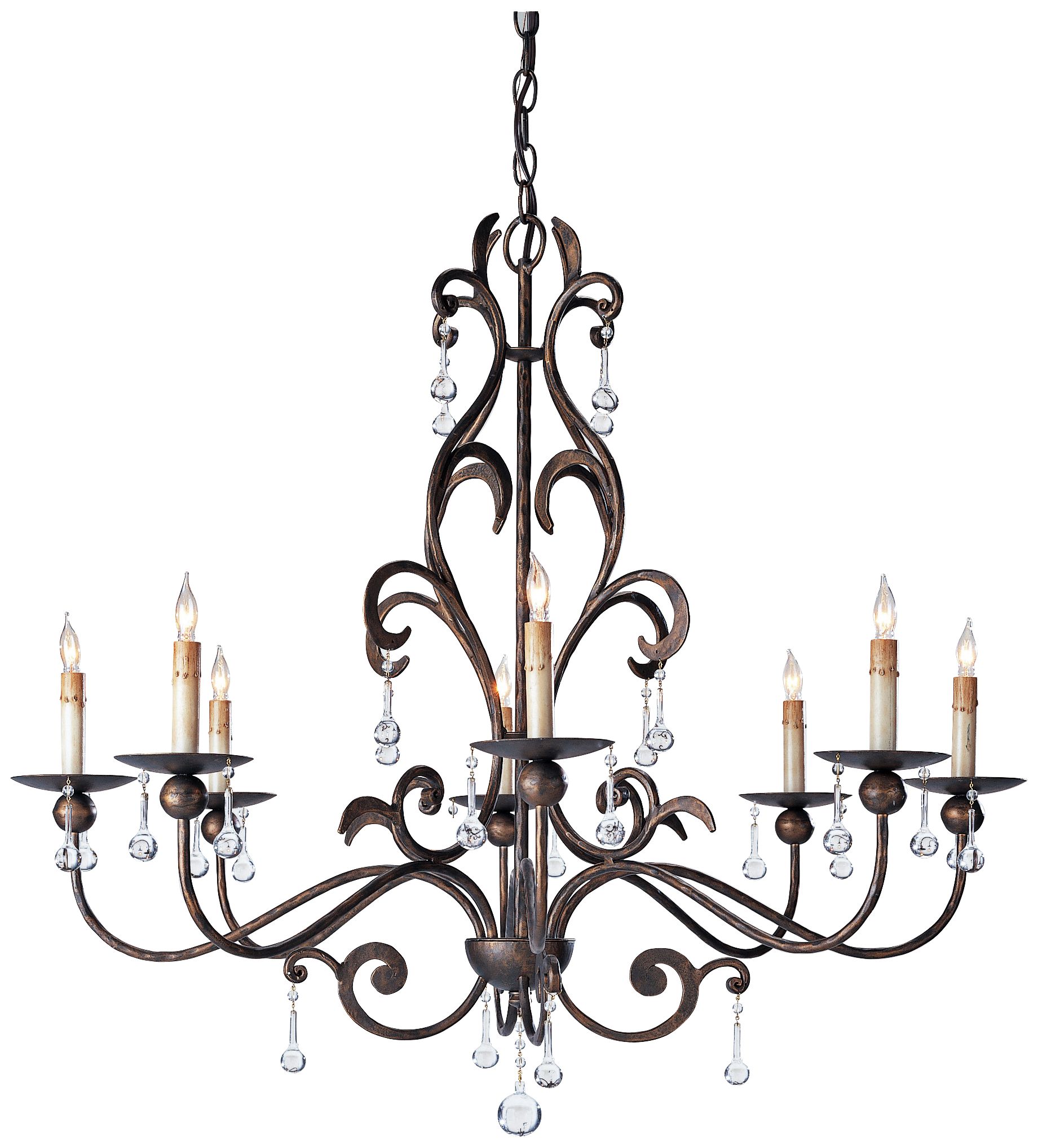 Currey and Company Pompeii 8-Light 35" Wide Chandelier