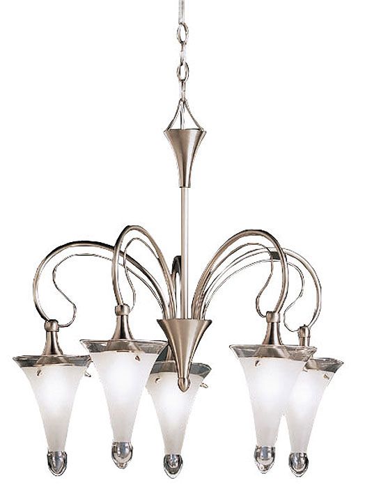 Fontaine Collection Satin-Etched Five Light Chandelier