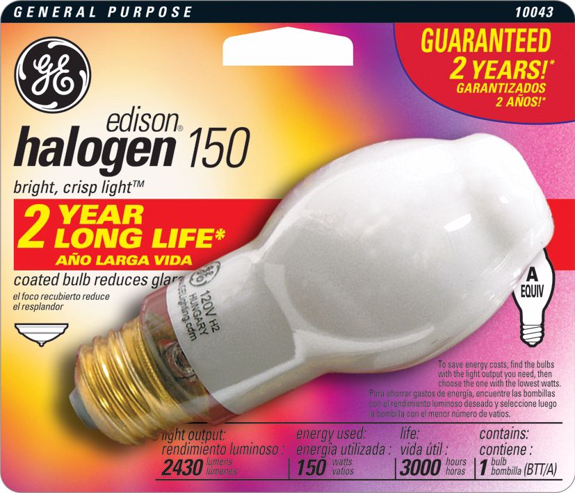 Soft White 150 Watt Edison Base Halogen Light Bulb