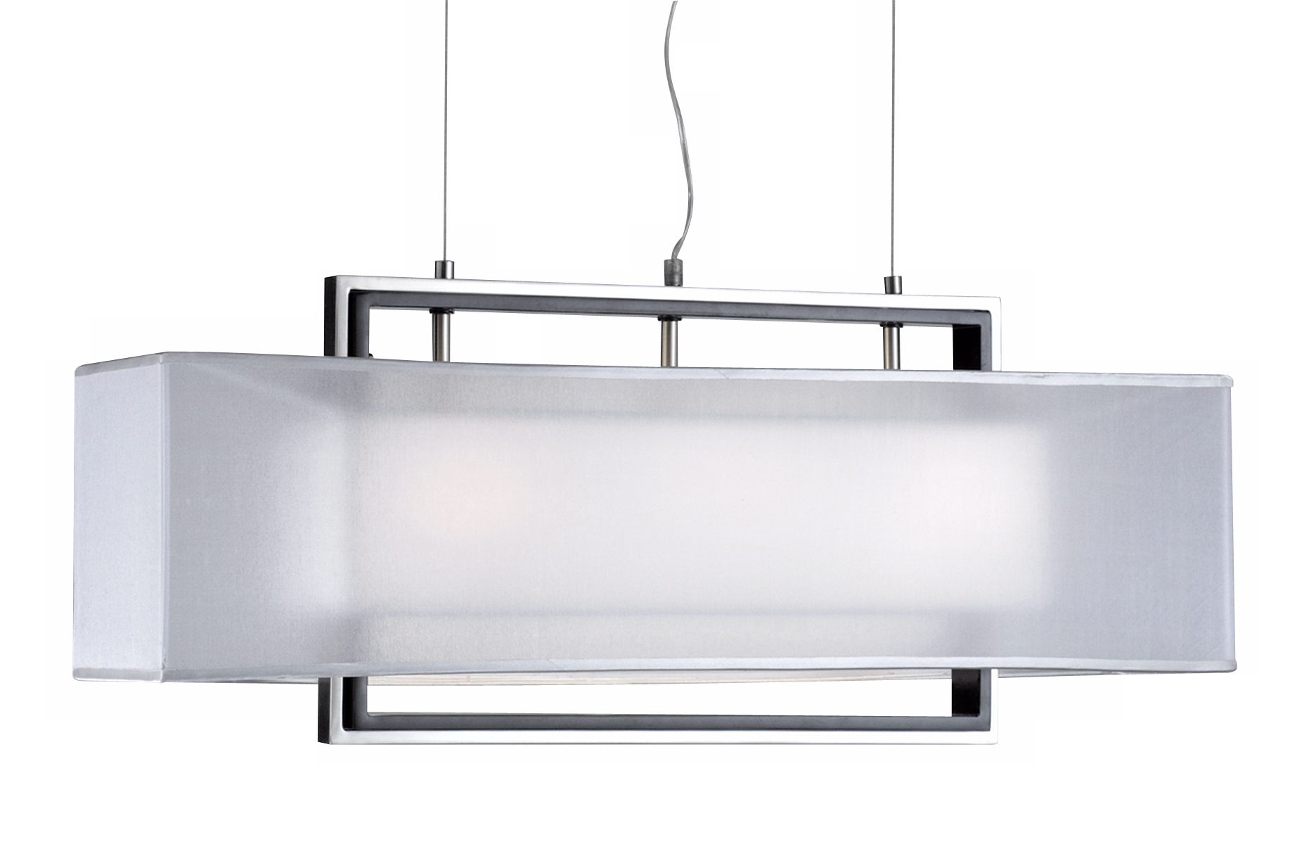 Nova Metallico Silver 30" Wide Pendant Chandelier