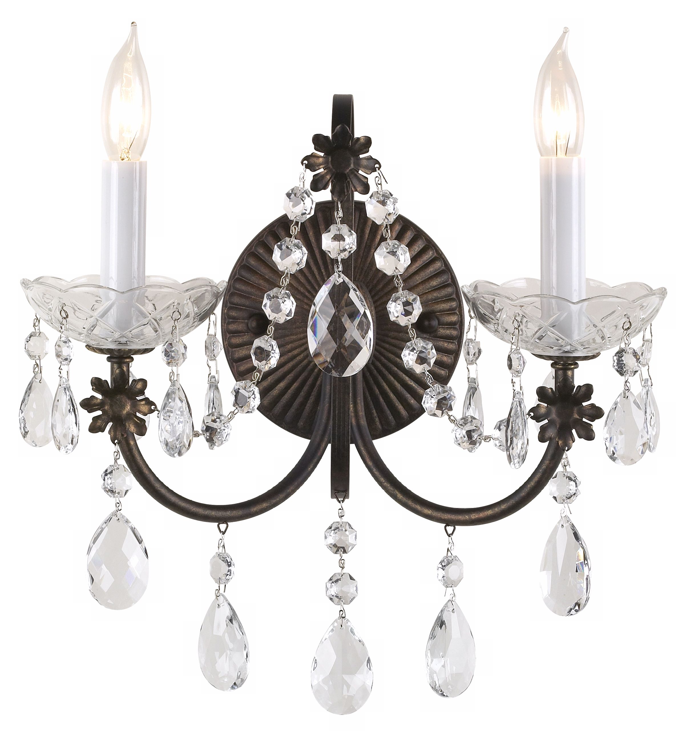 Schonbek Bronze 14" High Wall Sconce