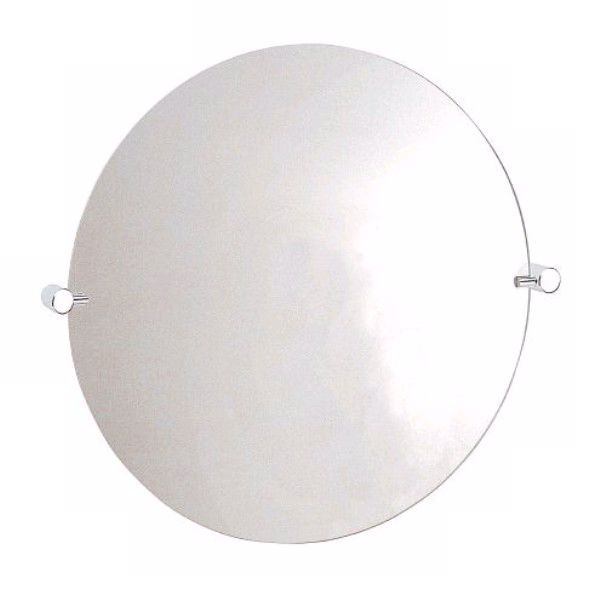 The Post Collection Chrome Finish Tilt 30" Wide Wall Mirror