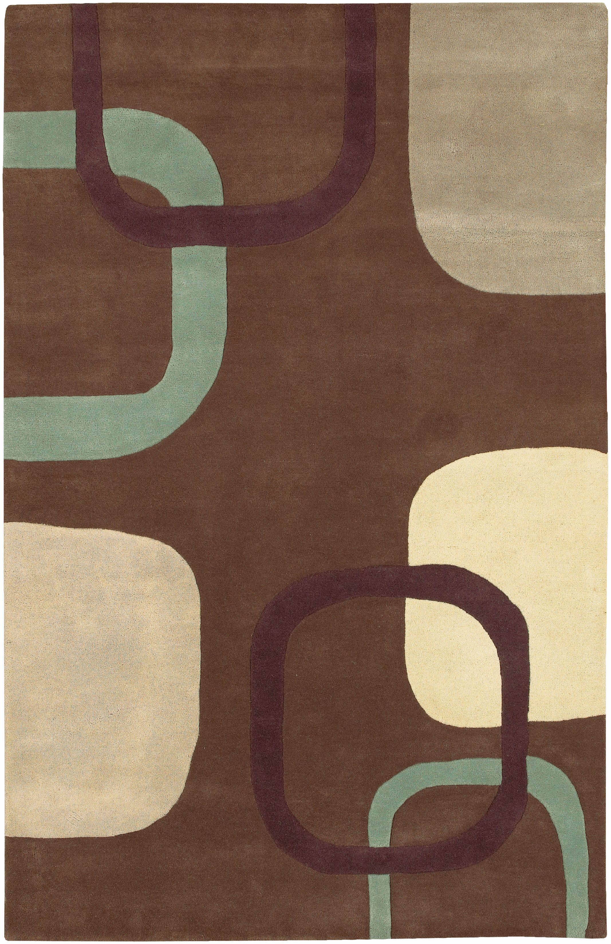Flowing Cocoa Handmade Rug