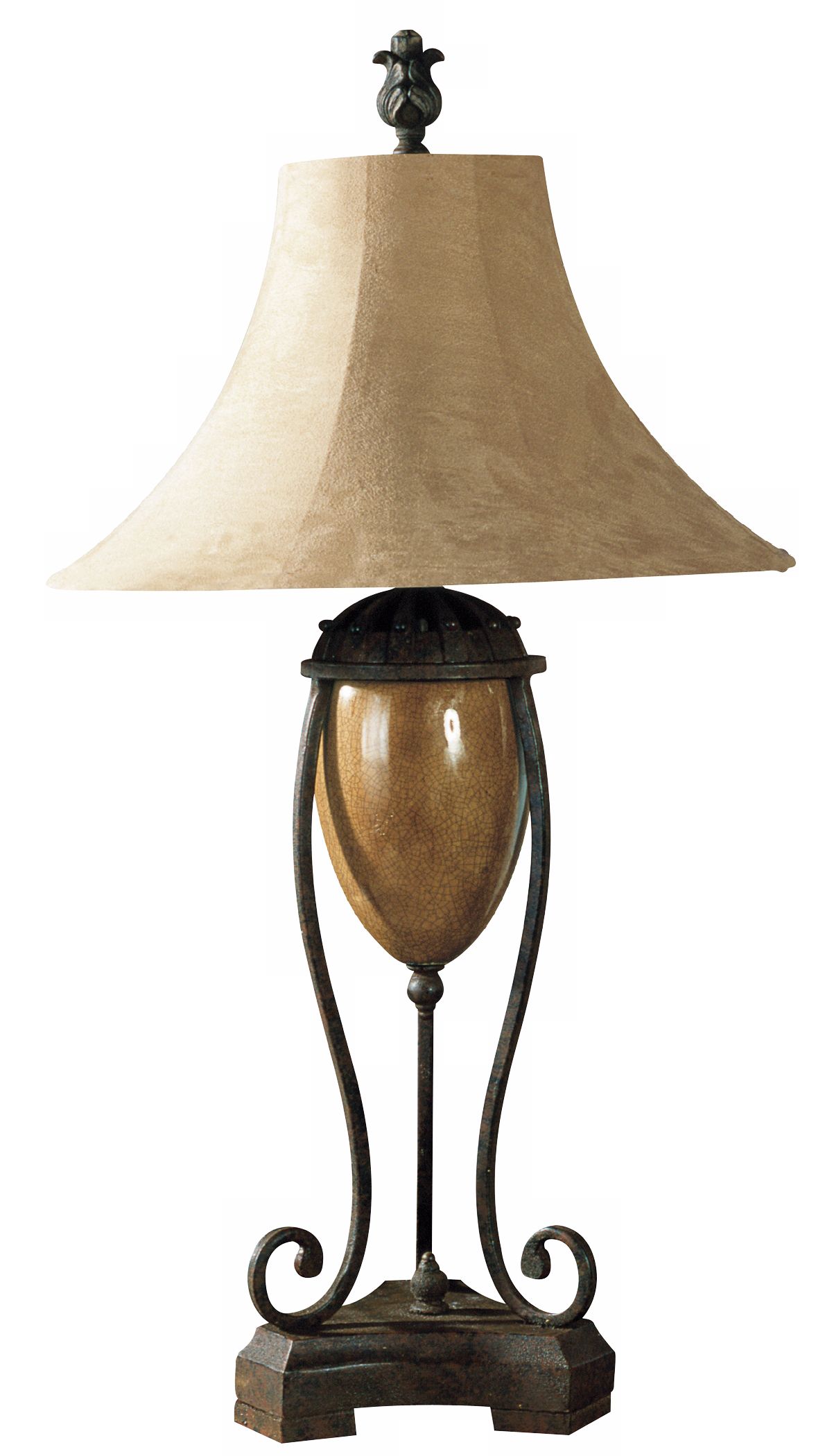 Uttermost Madero Amphora Porcelain and Iron Table Lamp